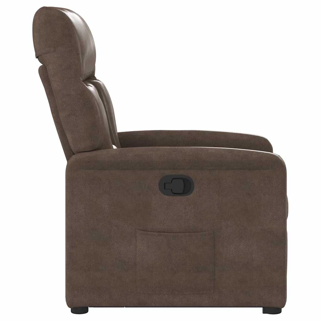 Fauteuil inclinable marron tissu microfibre