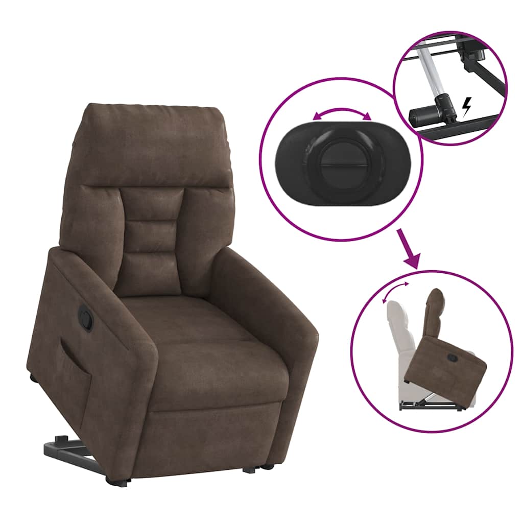 Fauteuil inclinable marron tissu microfibre