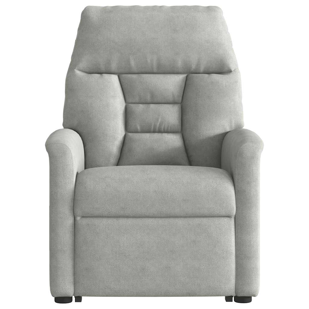 Fauteuil inclinable gris clair tissu microfibre - XIOS