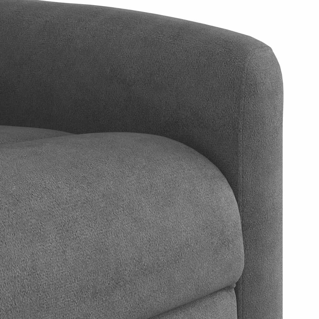 Fauteuil inclinable gris foncé tissu microfibre - XIOS