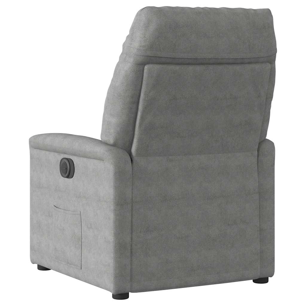 Fauteuil inclinable gris foncé tissu microfibre - XIOS