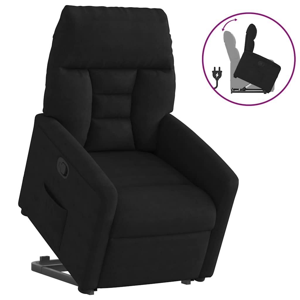 Fauteuil inclinable noir tissu microfibre - XIOS