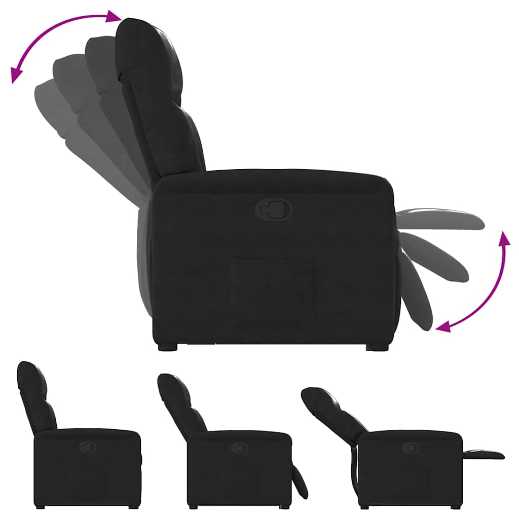 Fauteuil inclinable noir tissu microfibre - XIOS