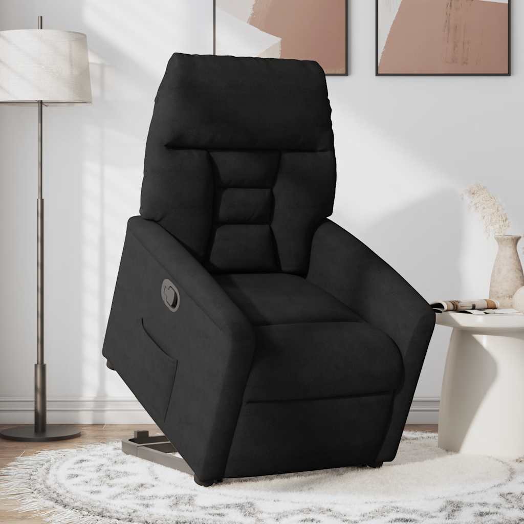 Fauteuil inclinable noir tissu microfibre - XIOS