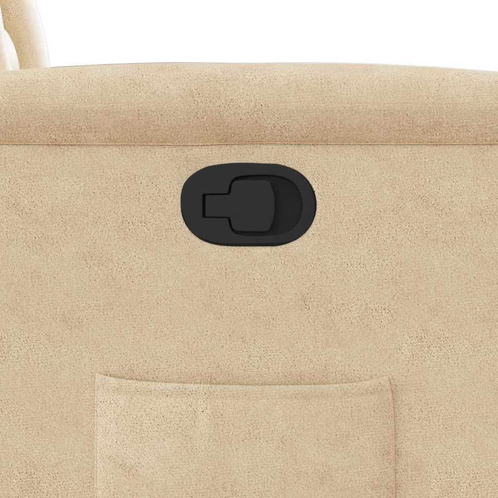 Fauteuil inclinable crème tissu microfibre