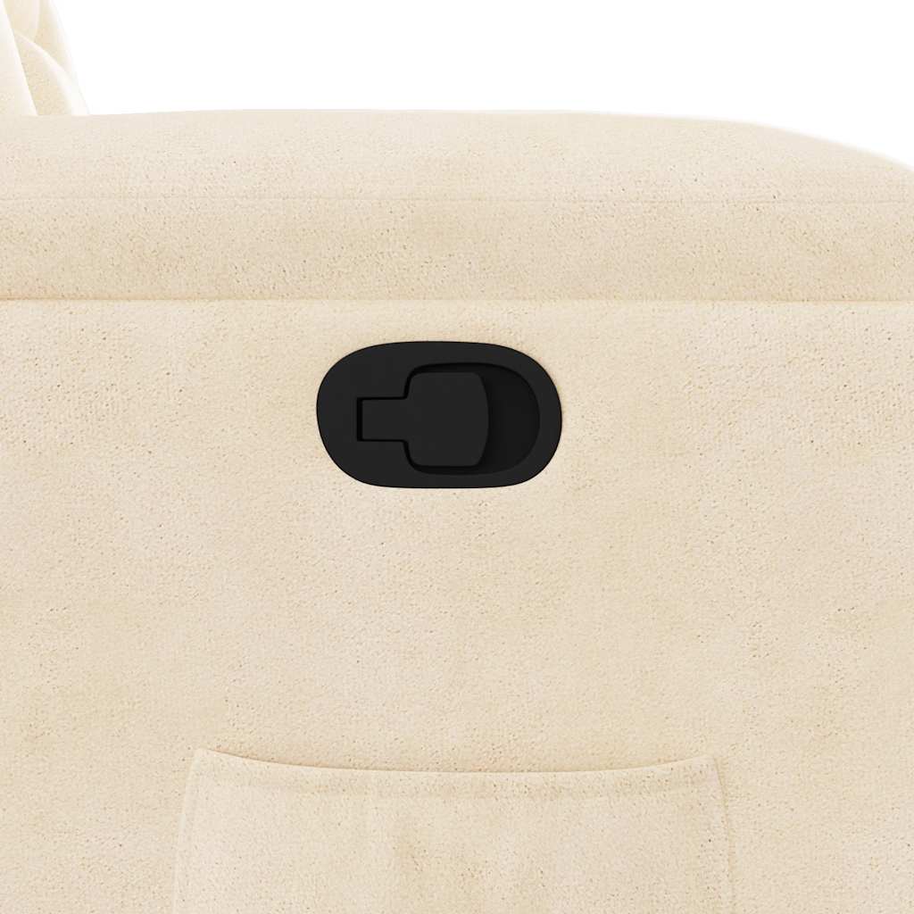 Fauteuil inclinable beige tissu microfibre