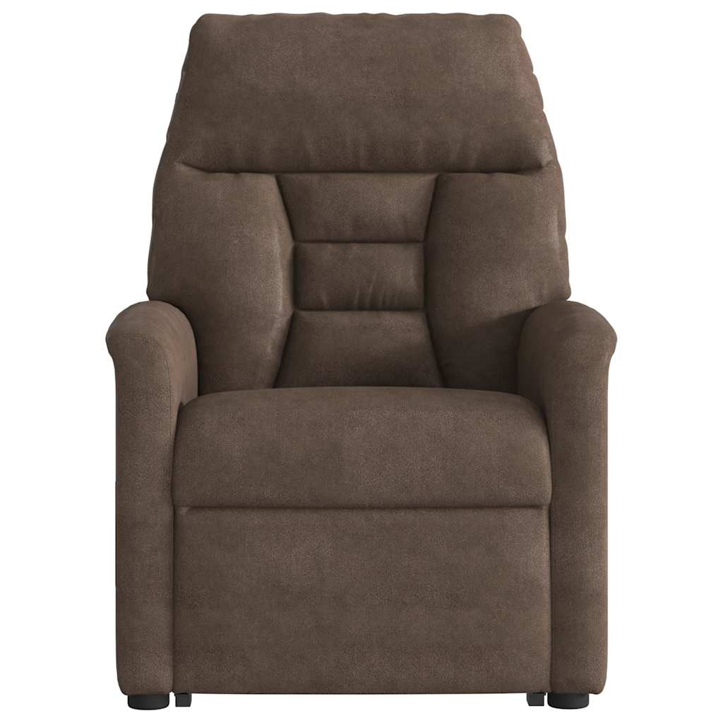 Fauteuil inclinable de massage marron tissu microfibre - XIOS