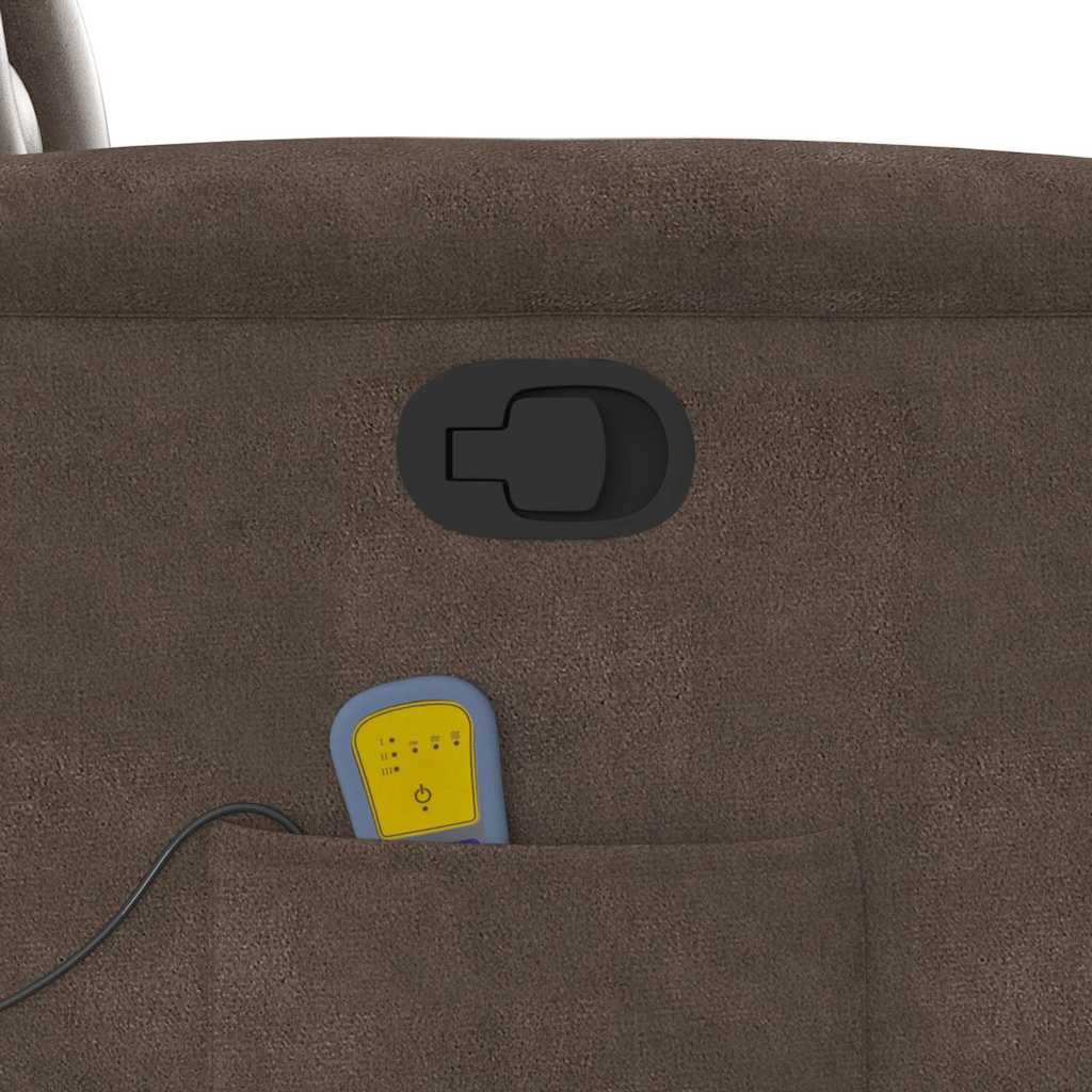 Fauteuil inclinable de massage marron tissu microfibre - XIOS