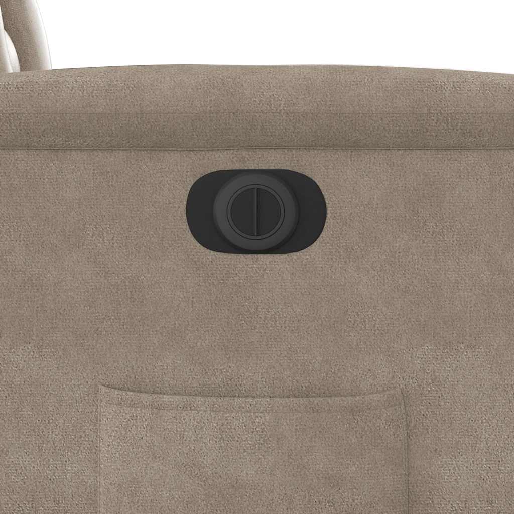 Fauteuil inclinable électrique taupe tissu microfibre