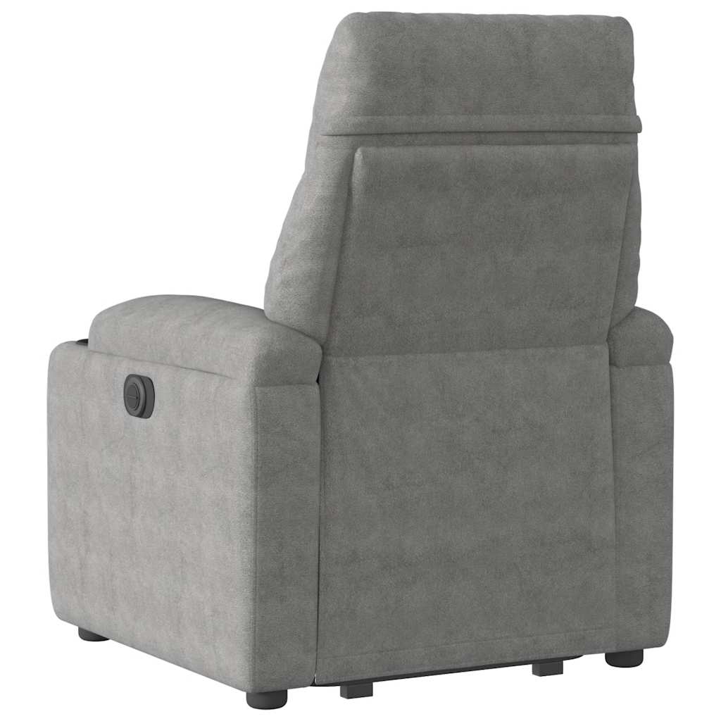 Fauteuil inclinable électrique gris foncé tissu microfibre
