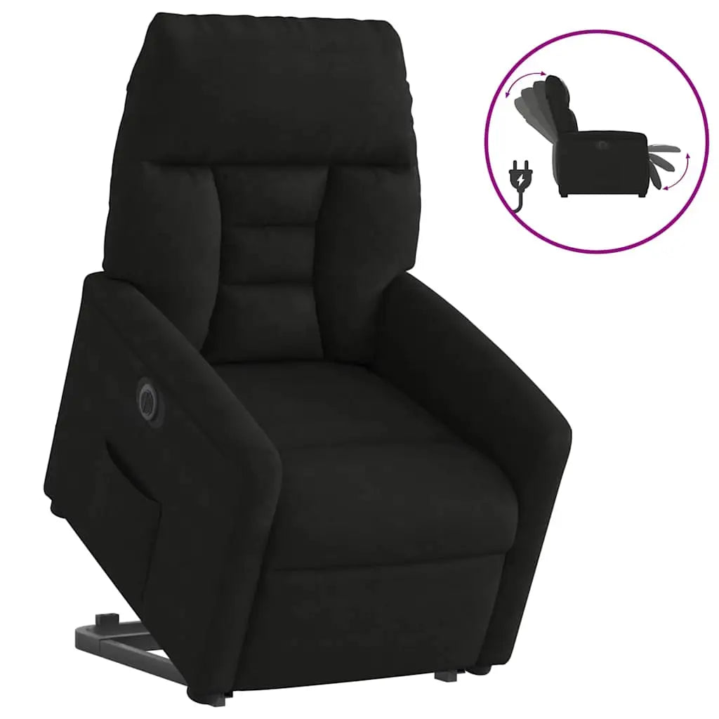 Fauteuil inclinable électrique noir tissu microfibre - XIOS
