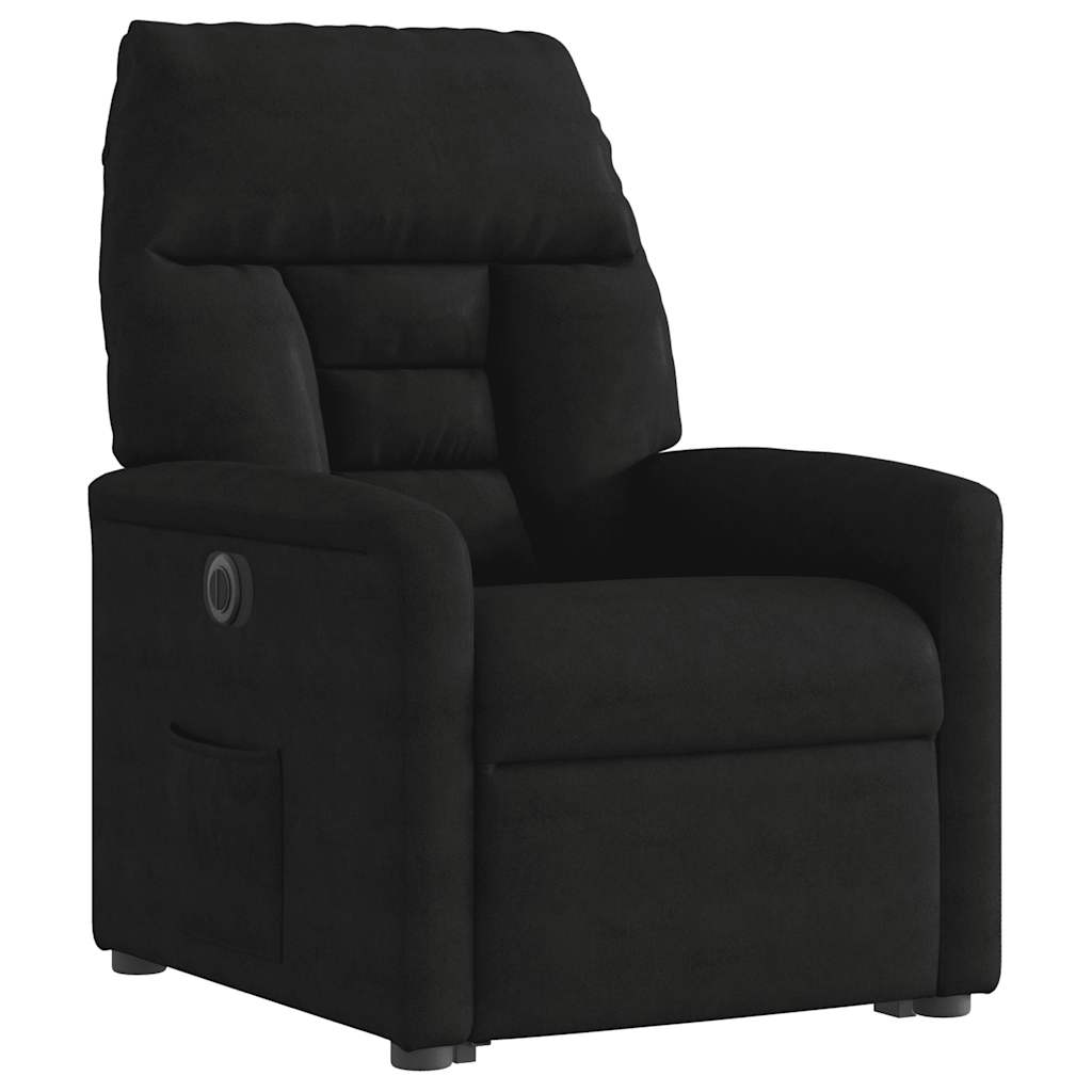 Fauteuil inclinable électrique noir tissu microfibre - XIOS