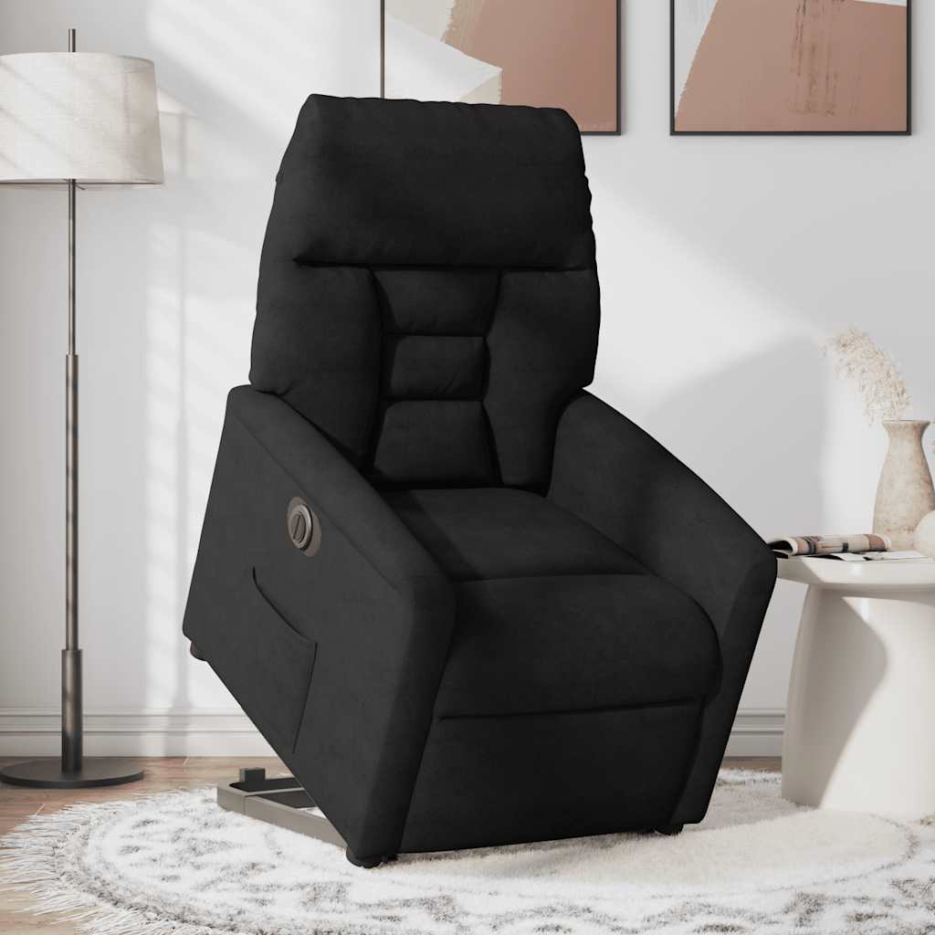 Fauteuil inclinable électrique noir tissu microfibre - XIOS
