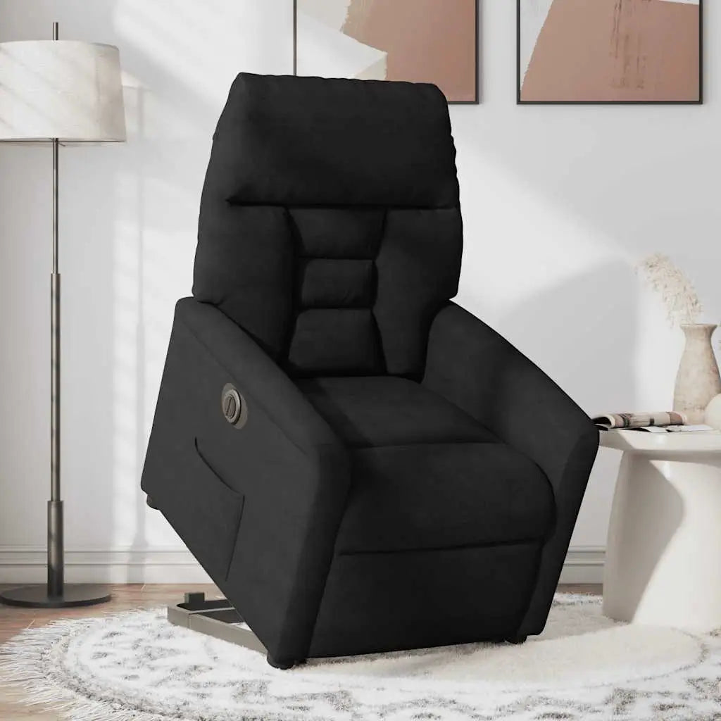 Fauteuil inclinable électrique noir tissu microfibre - XIOS