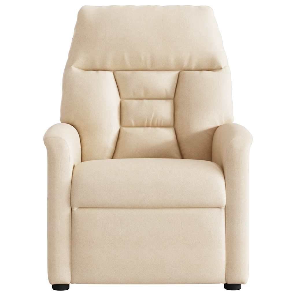 Fauteuil inclinable électrique beige tissu microfibre - XIOS