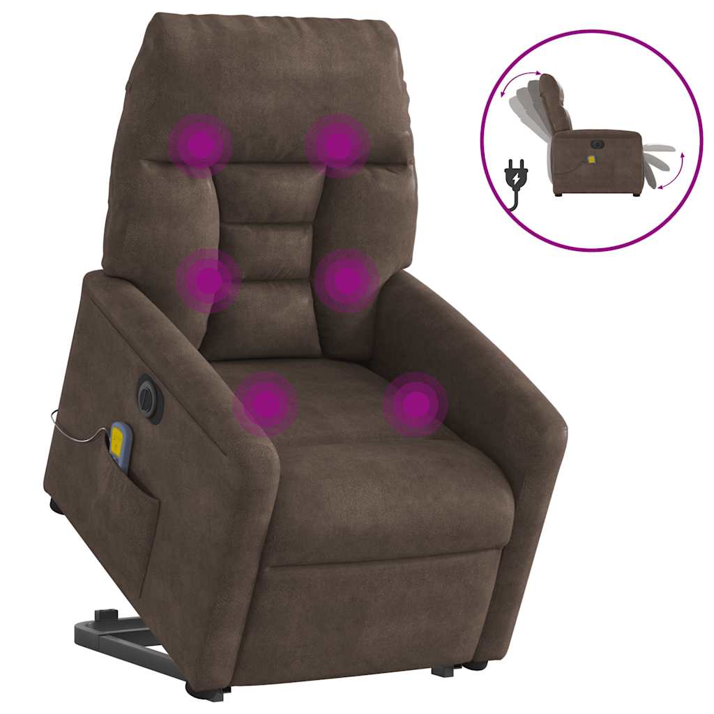 Fauteuil inclinable de massage électrique marron