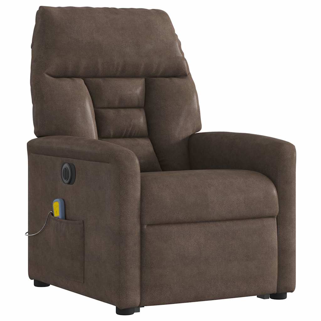 Fauteuil inclinable de massage électrique marron