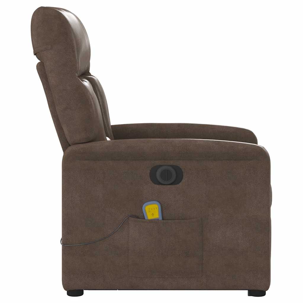 Fauteuil inclinable de massage électrique marron