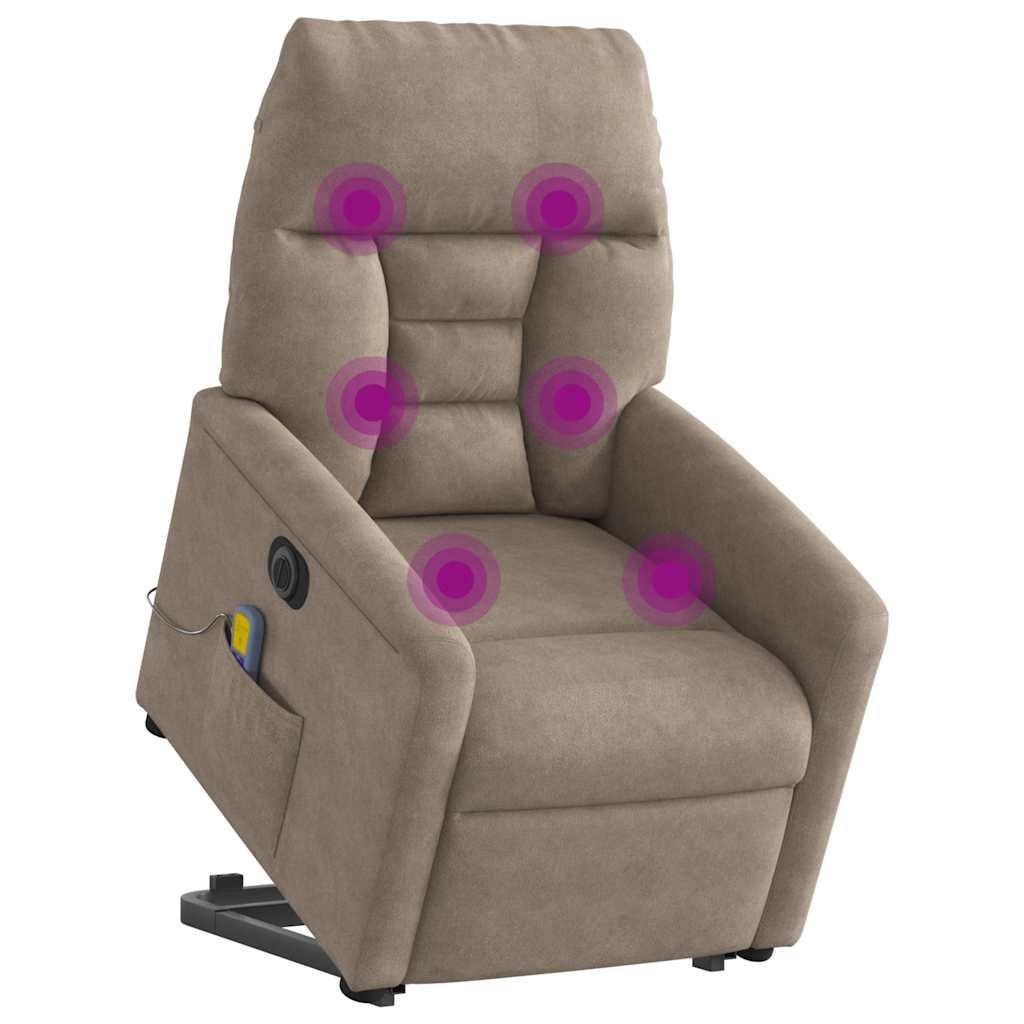 Fauteuil inclinable de massage électrique taupe