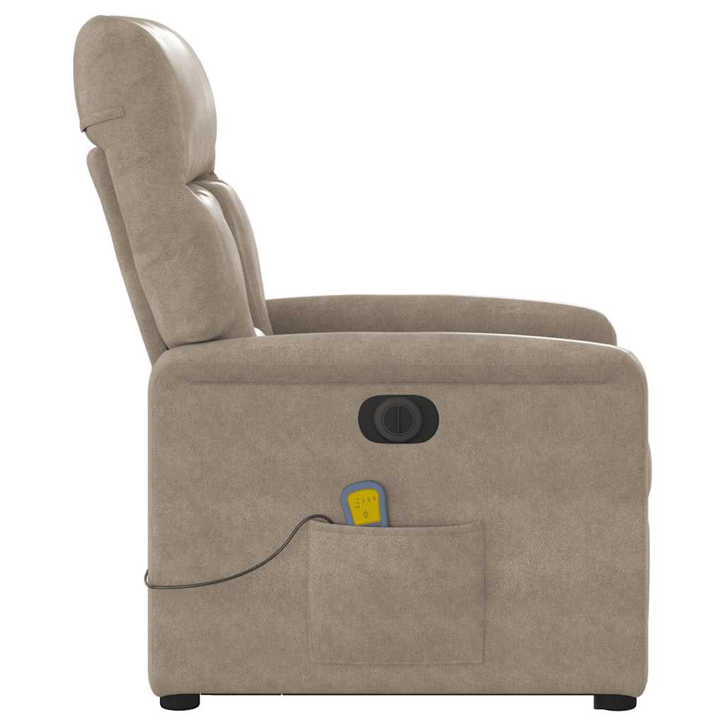 Fauteuil inclinable de massage électrique taupe