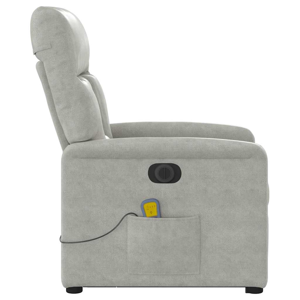 Fauteuil inclinable de massage électrique gris clair
