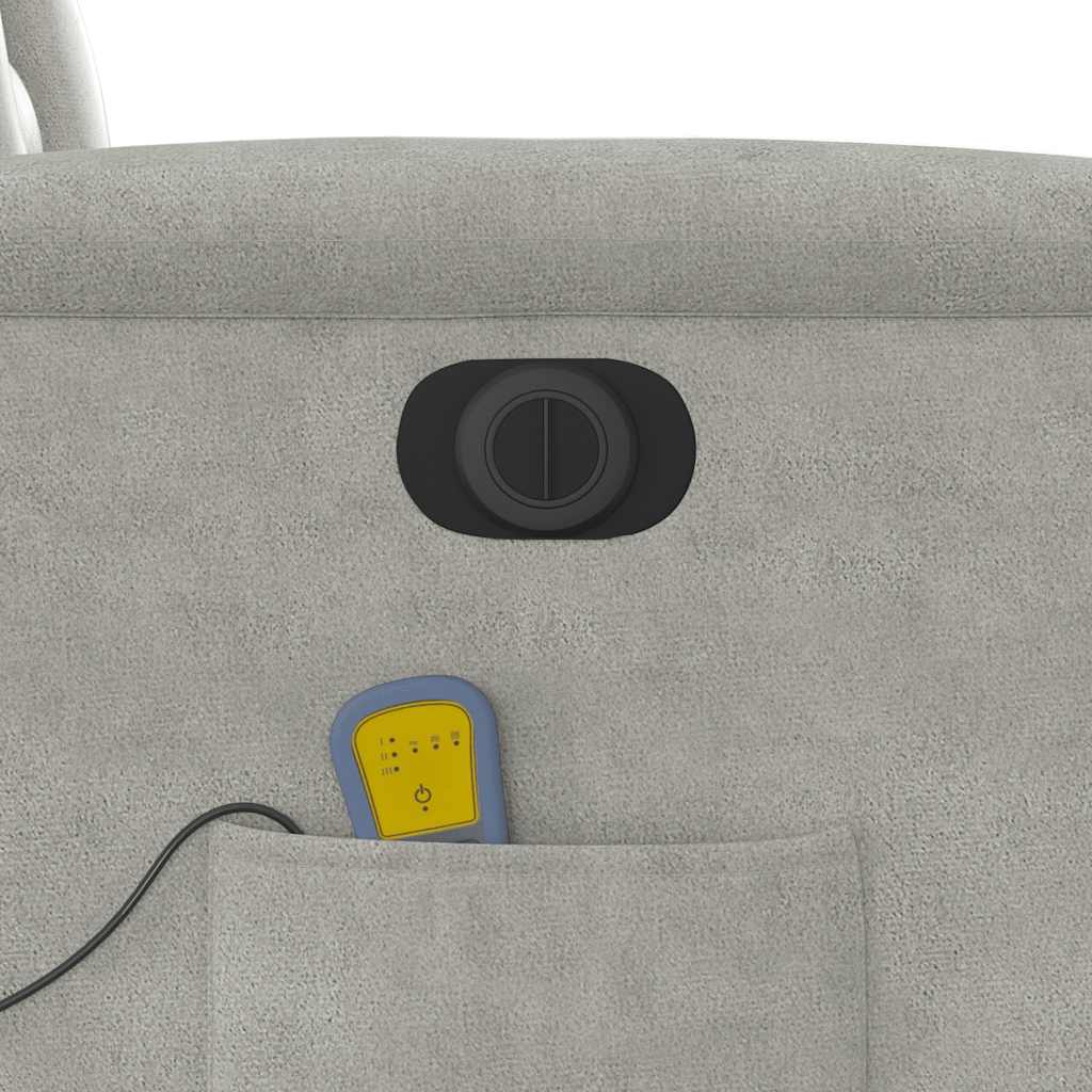 Fauteuil inclinable de massage électrique gris clair