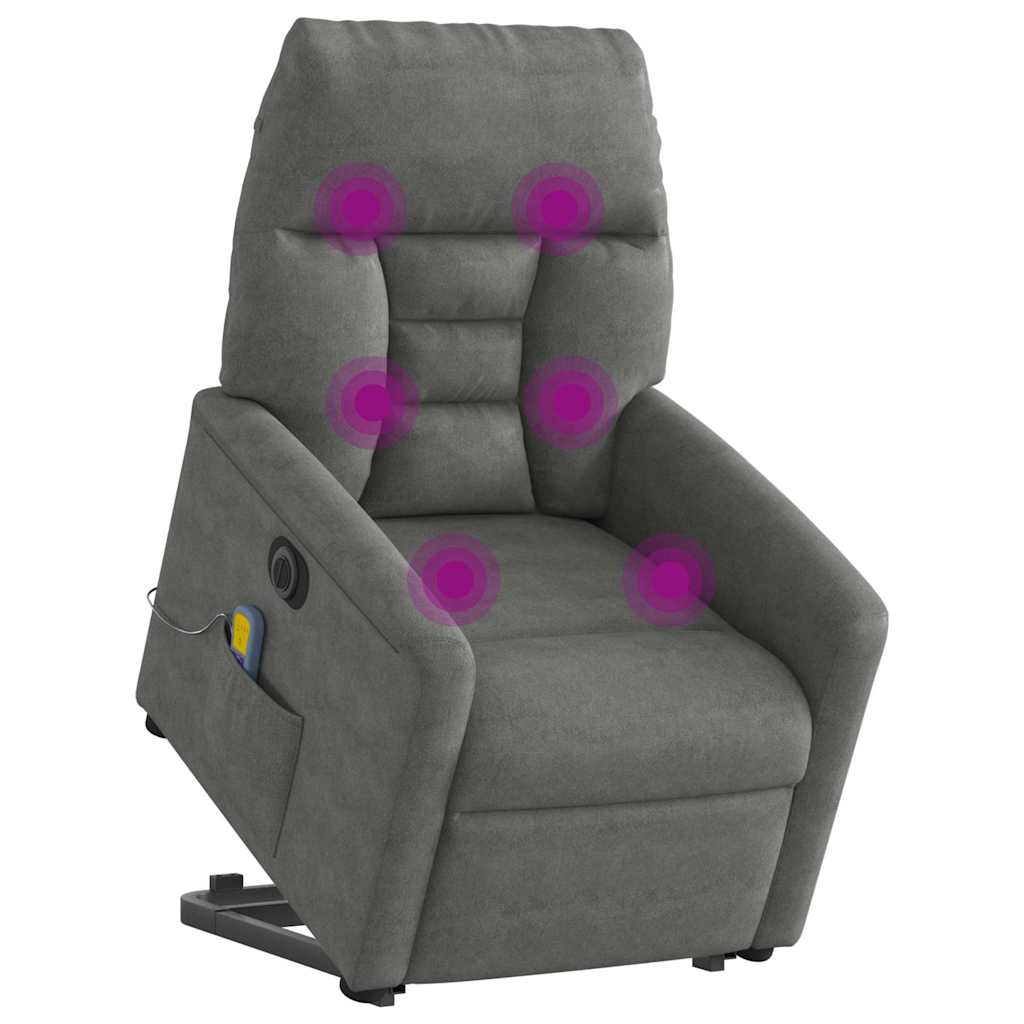 Fauteuil inclinable de massage électrique gris foncé