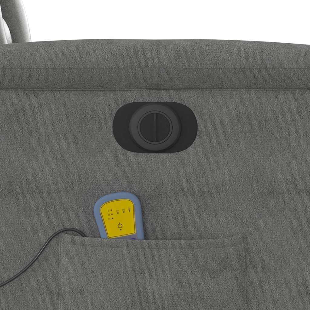Fauteuil inclinable de massage électrique gris foncé