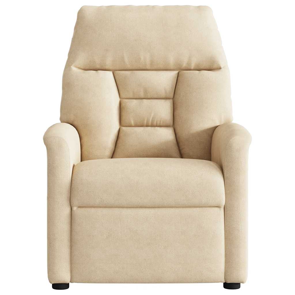 Fauteuil inclinable de massage électrique crème
