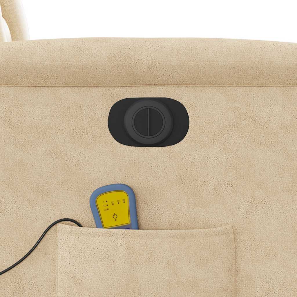 Fauteuil inclinable de massage électrique crème