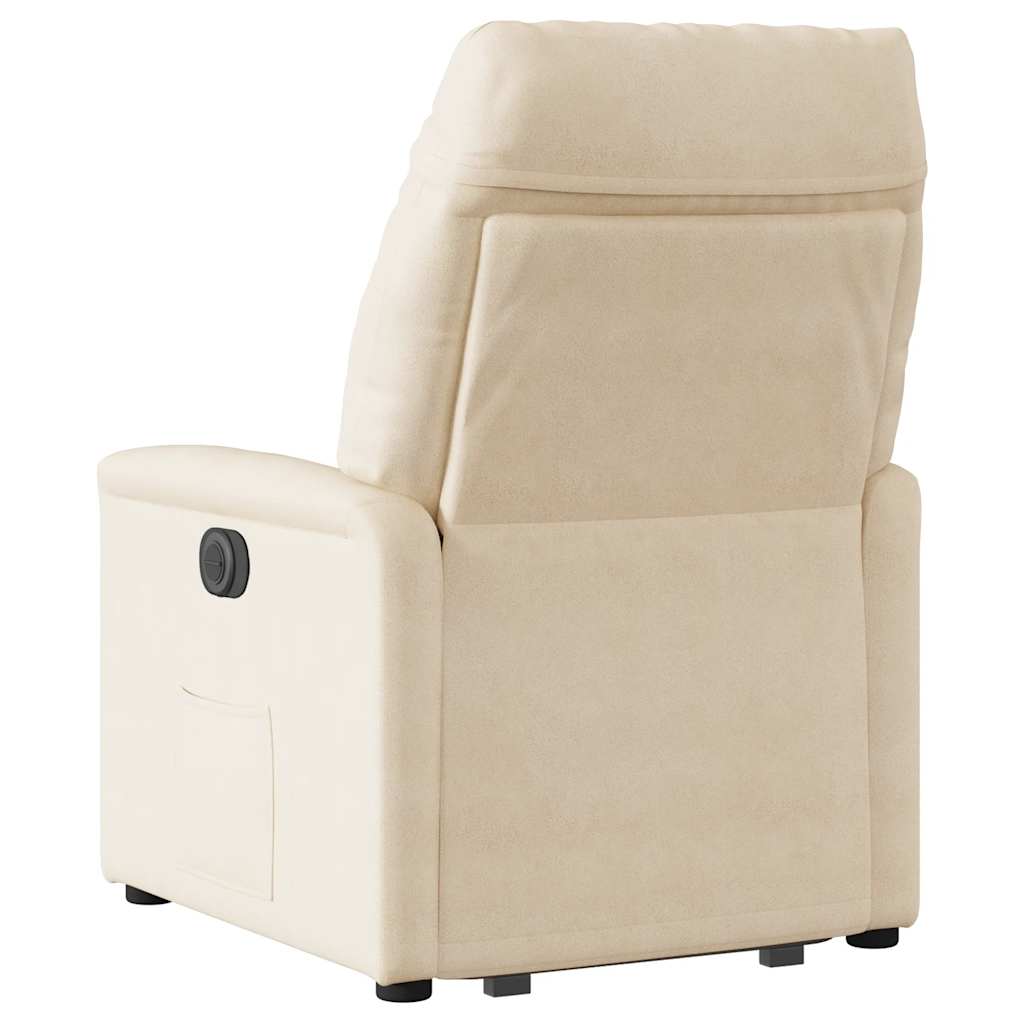 Fauteuil inclinable de massage électrique beige microfibres