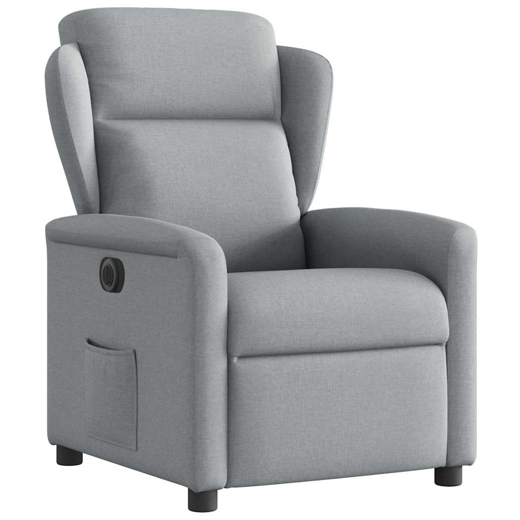 Fauteuil inclinable électrique Gris clair Tissu - XIOS