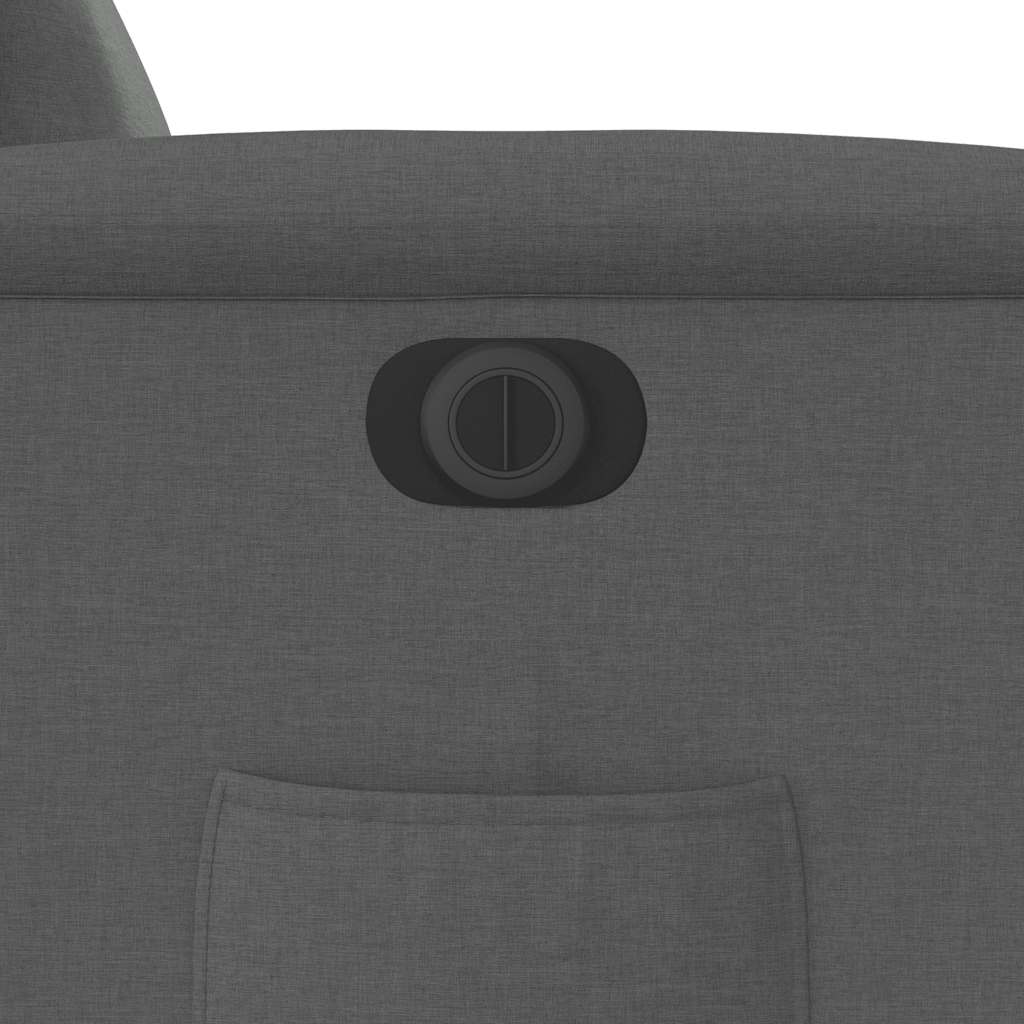 Fauteuil inclinable électrique Gris foncé Tissu