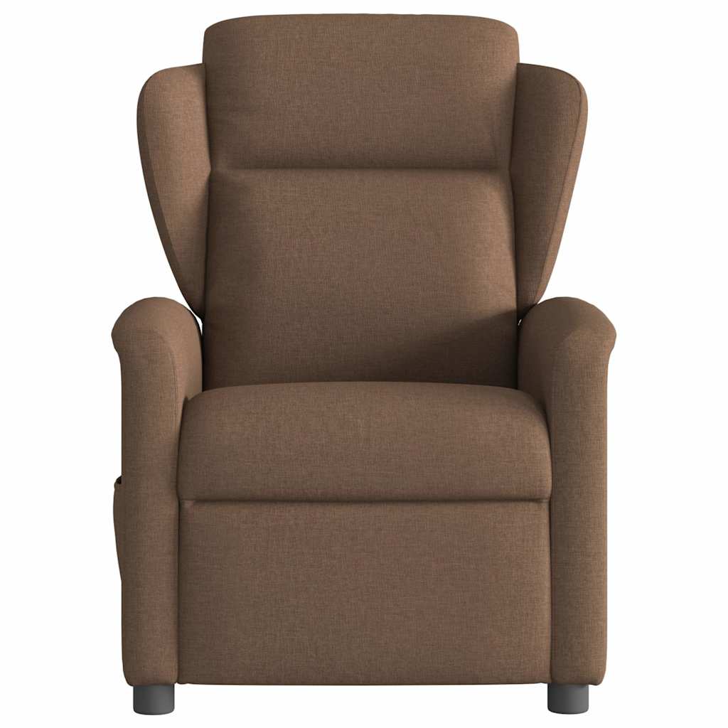 Fauteuil inclinable de massage électrique marron tissu - XIOS