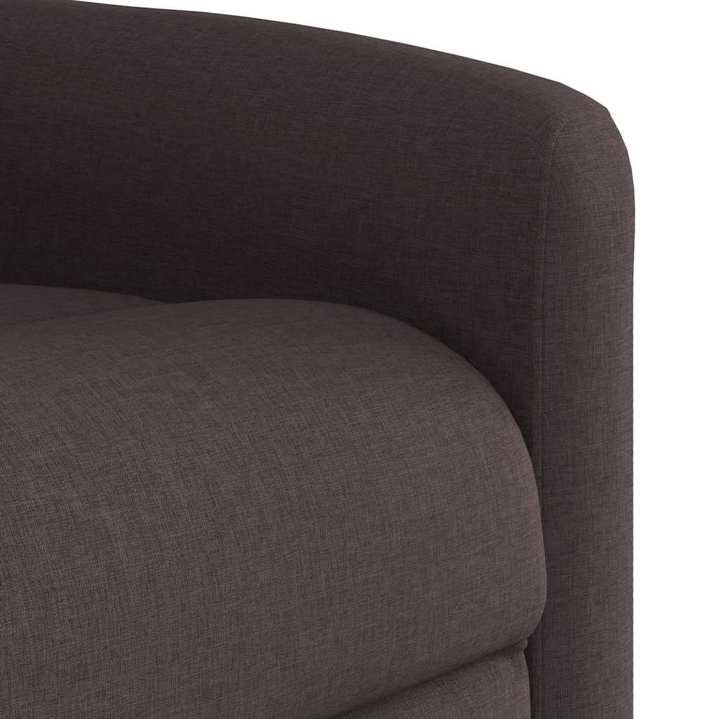 Fauteuil de massage inclinable électrique Marron foncé Tissu - XIOS
