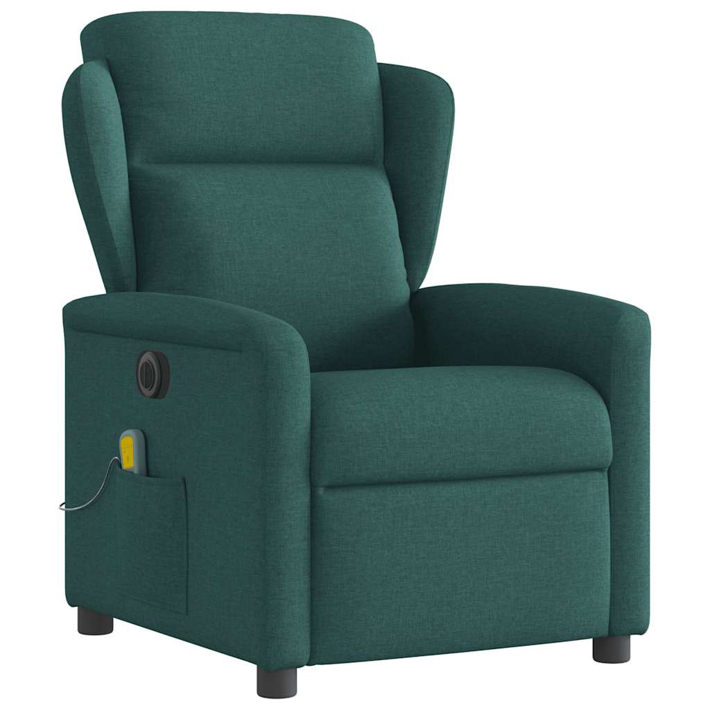 Fauteuil de massage inclinable électrique Vert foncé Tissu - XIOS
