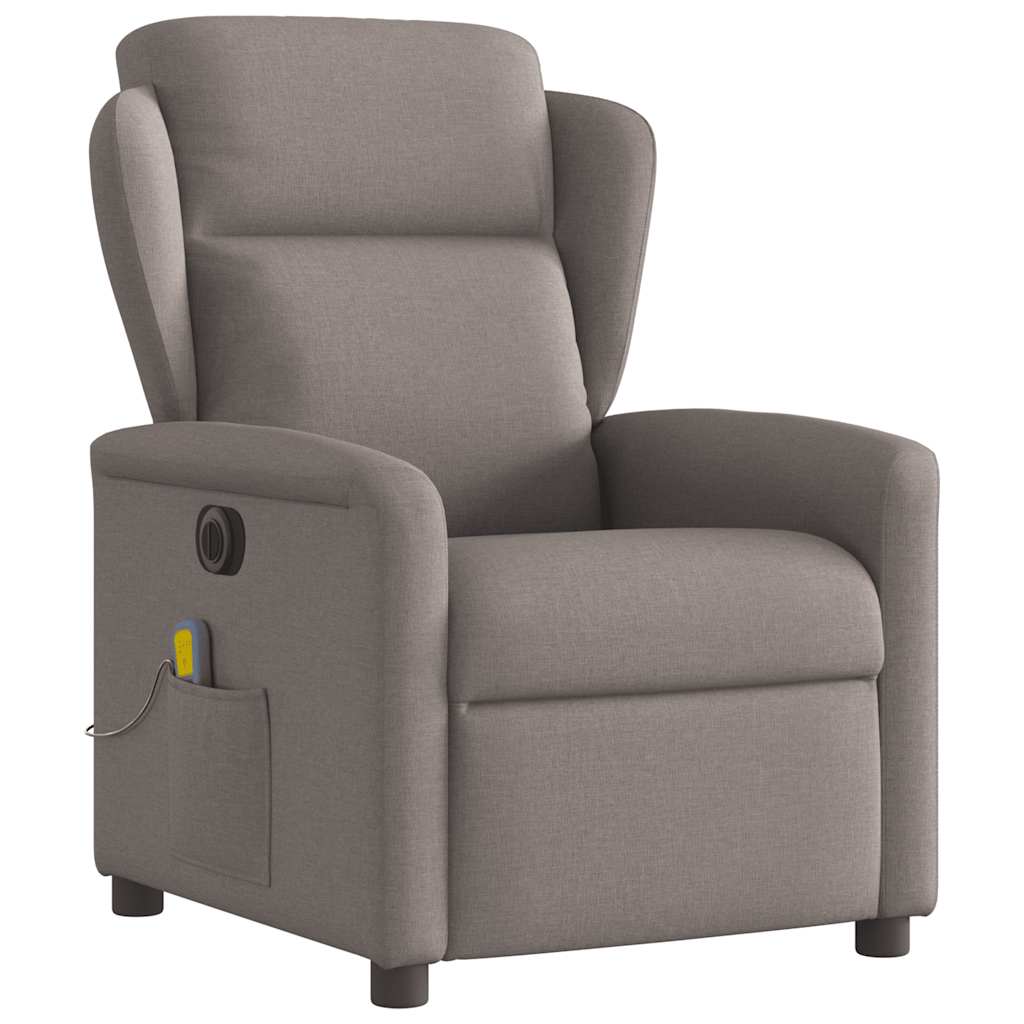 Fauteuil de massage inclinable électrique Taupe Tissu - XIOS
