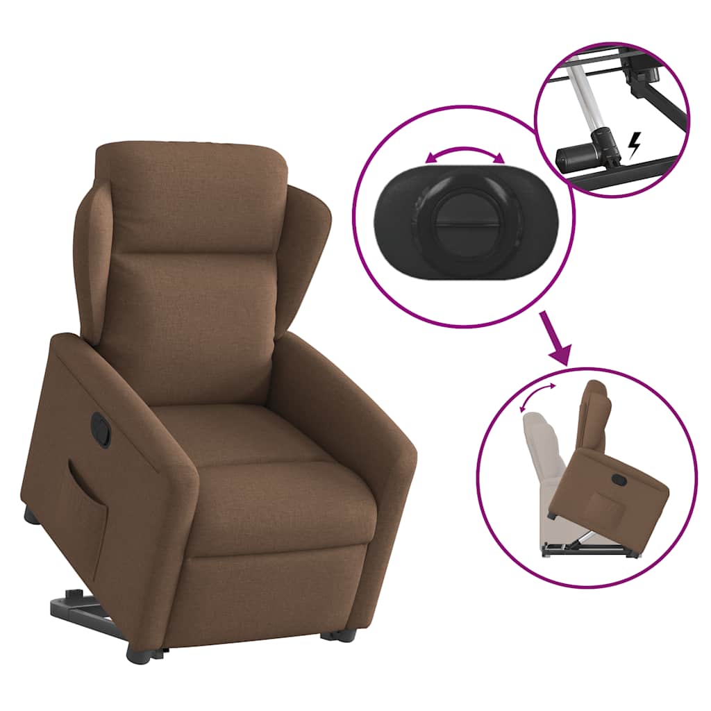 Fauteuil inclinable Marron Tissu - XIOS