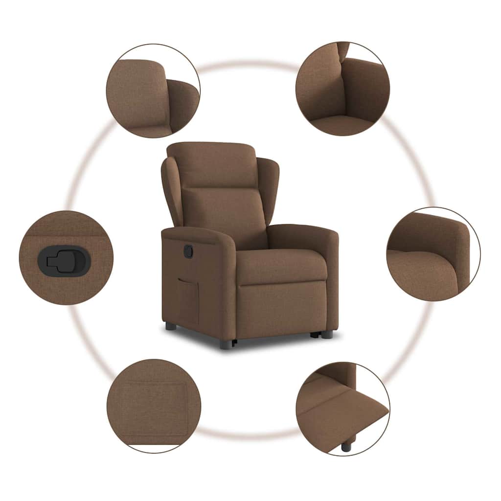 Fauteuil inclinable Marron Tissu - XIOS