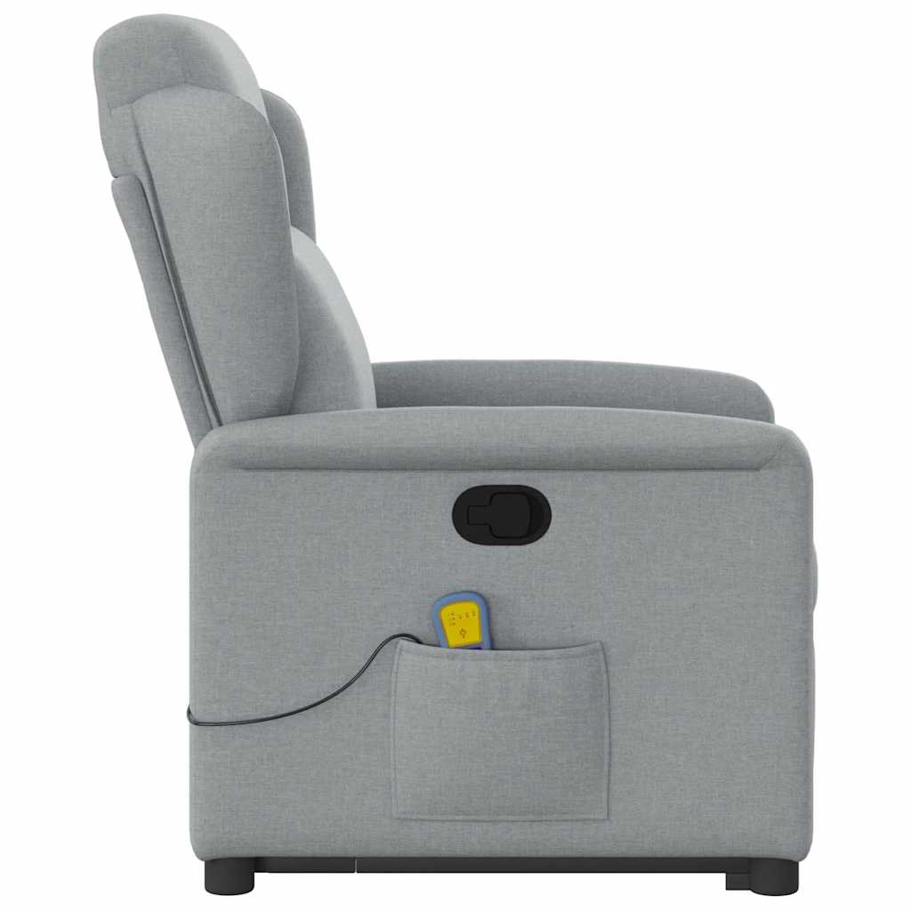 Fauteuil de massage inclinable Gris clair Tissu - XIOS