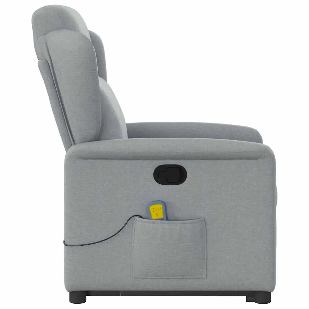 Fauteuil de massage inclinable Gris clair Tissu - XIOS