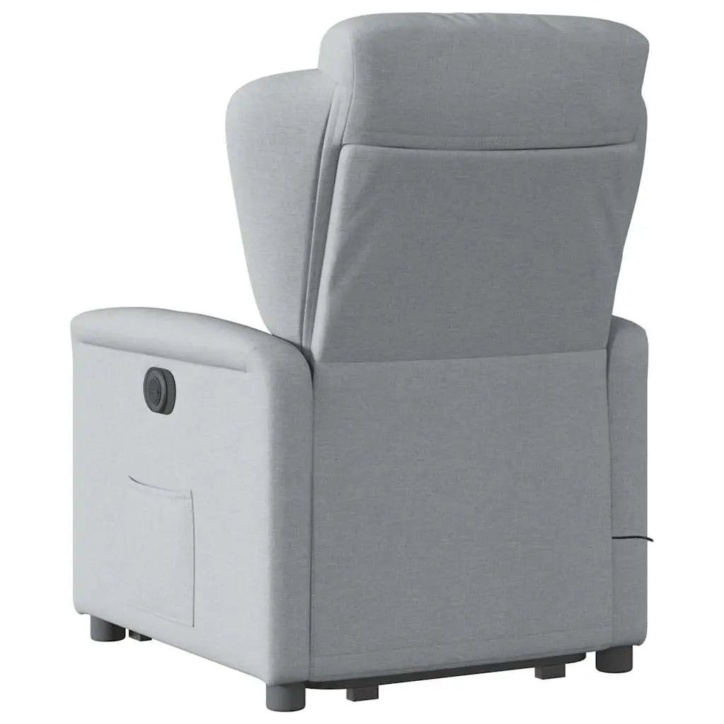 Fauteuil de massage inclinable Gris clair Tissu - XIOS