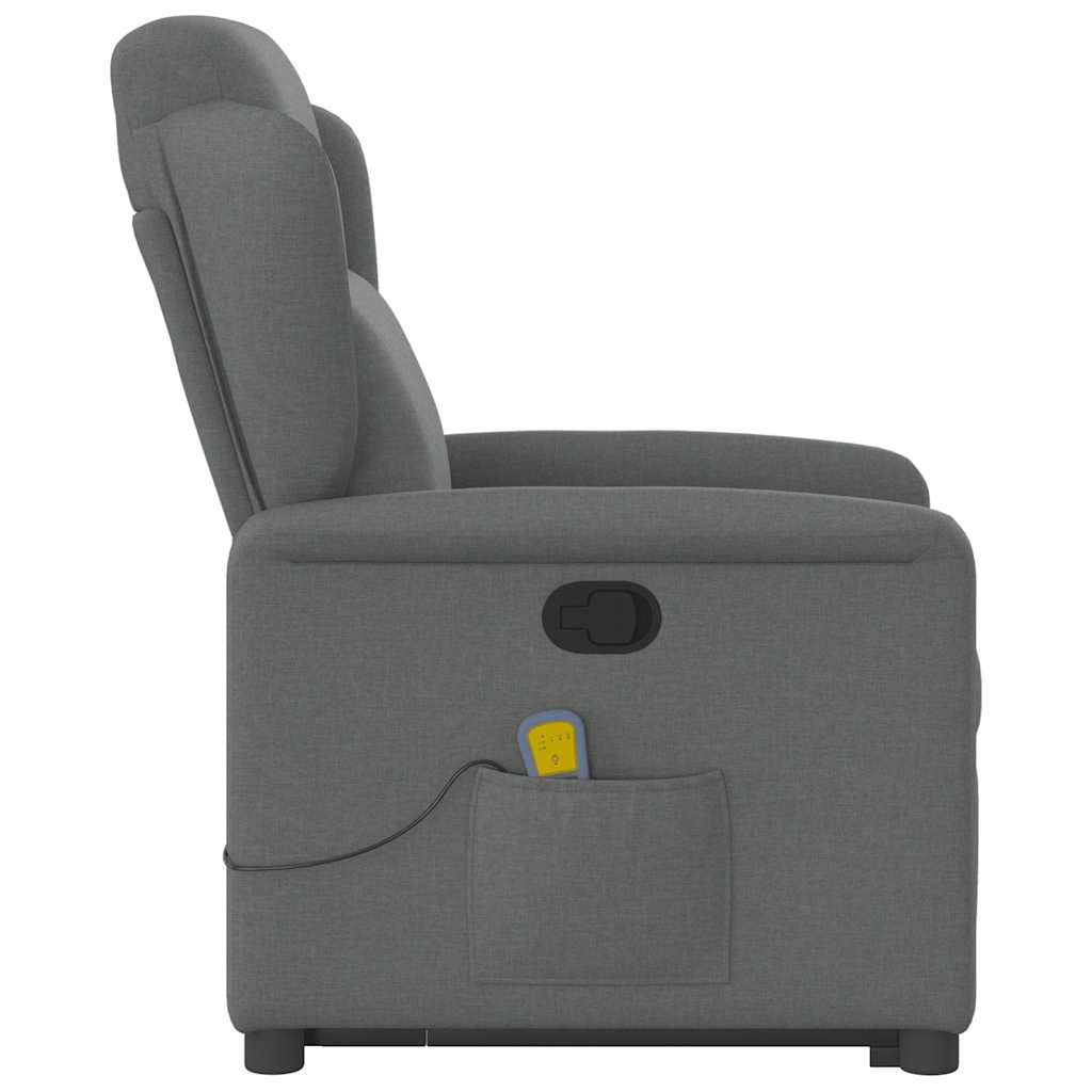 Fauteuil de massage inclinable Gris foncé Tissu - XIOS