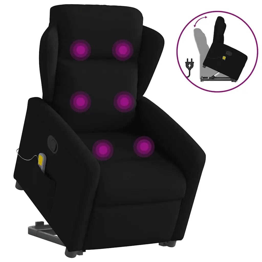 Fauteuil de massage inclinable Noir Tissu - XIOS