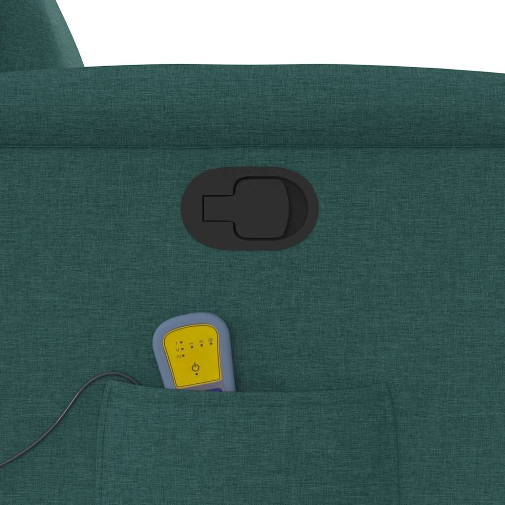 Fauteuil inclinable de massage Vert foncé Tissu - XIOS