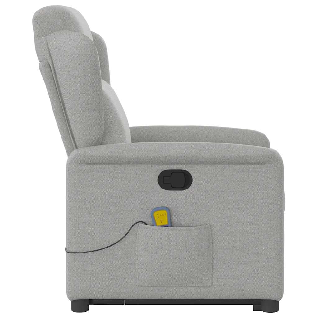 Fauteuil de massage inclinable gris nuage tissu - XIOS