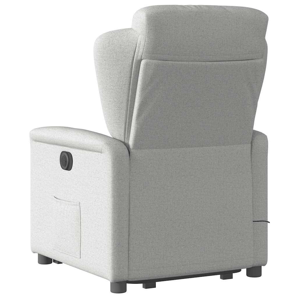 Fauteuil de massage inclinable gris nuage tissu - XIOS