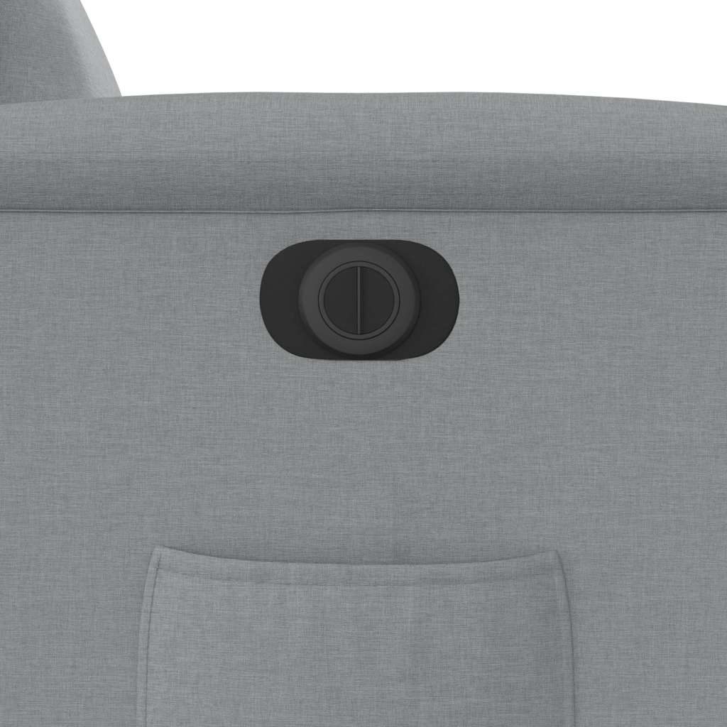 Fauteuil inclinable électrique gris clair tissu