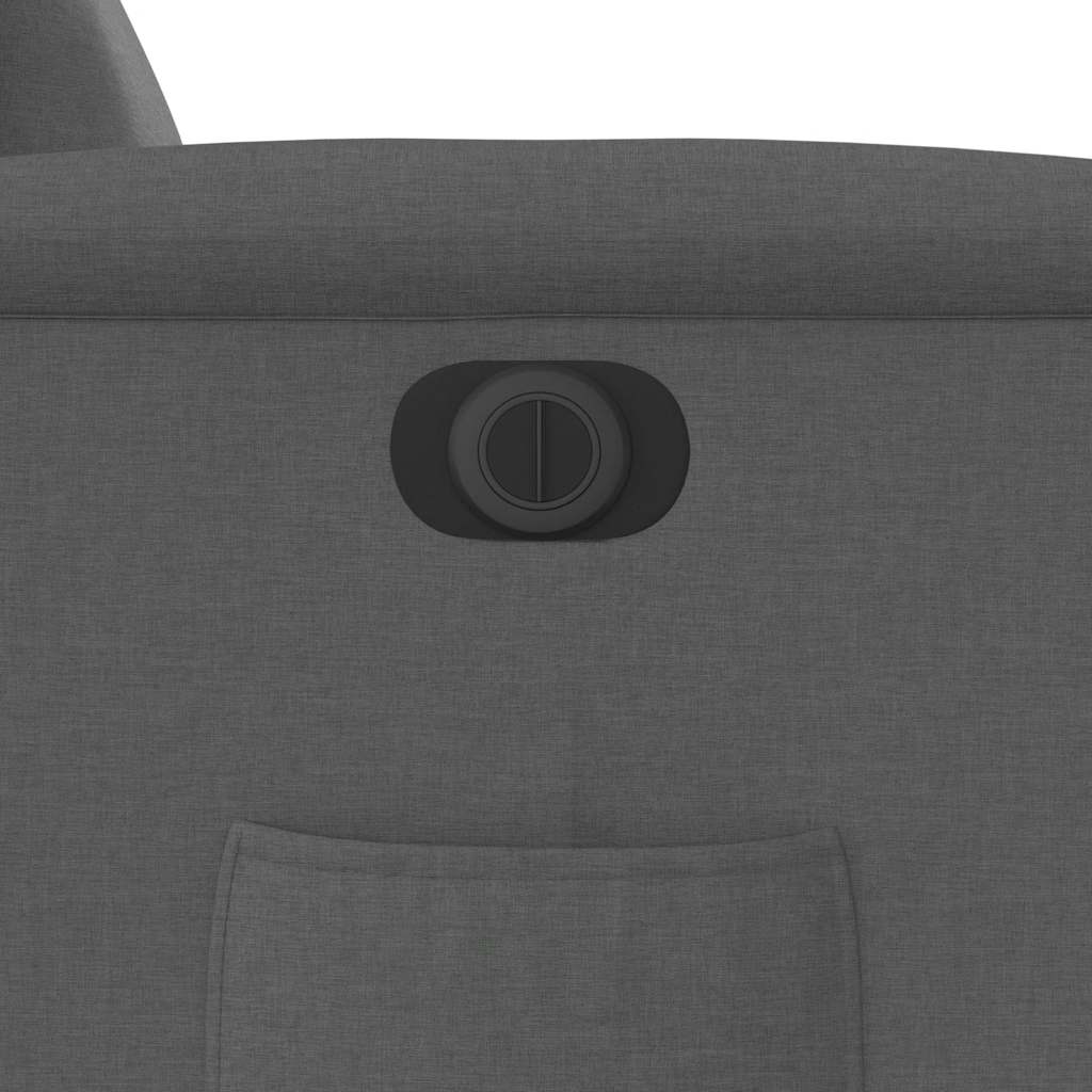 Fauteuil inclinable électrique gris foncé tissu