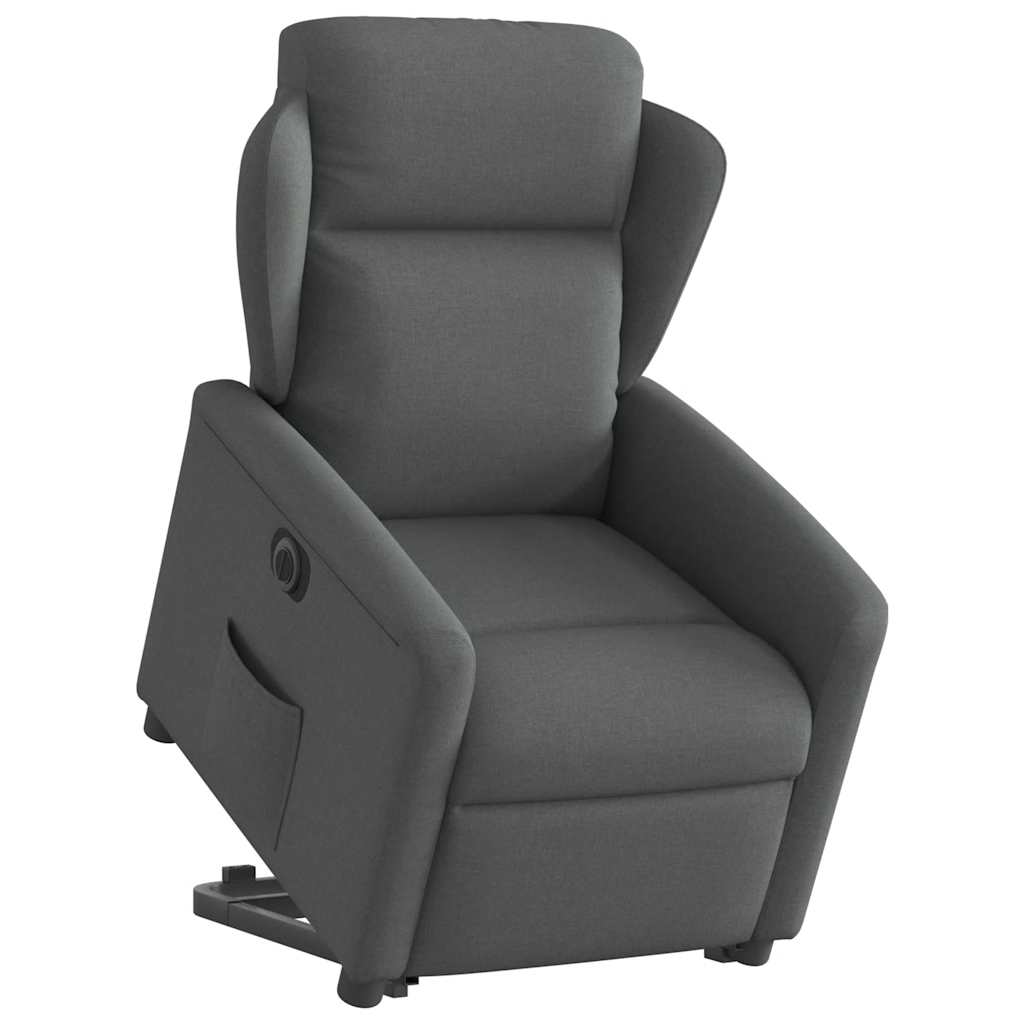 Fauteuil inclinable électrique gris foncé tissu - XIOS